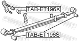 Febest TAB-ET196S Rear Leaf Spring Bushing