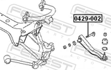 Febest 0429-002 Camber Adjusting Eccentric Bolt