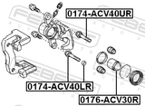 Febest 0174-ACV40UR Rear Caliper Slide Pin