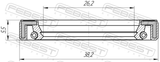 Febest 95FAY-28380606X Steering Rack Oil Seal 26.2X38.2X5.55X5.55