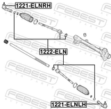 Febest 1222-ELN Steering Tie Rod