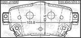 Febest 0201-J11ER Pad Kit, Disc Brake, Rear