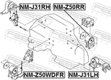 Febest NM-Z50WDFR Front Engine Mount (Hydro)