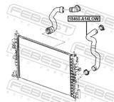 Febest 18460-A14LOW Radiator Hose
