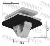 Febest 88570-204 Retainer Clip