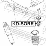 Febest KD-SORR Rear Shock Absorber Jounce Bumper