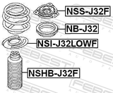 Febest NSI-J32LOWF Front Spring Lower Seat