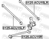 Febest 0125-ACU15LF Rear Transverse Link