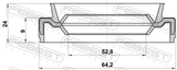 Febest 95EAY-54640924X Oil Seal Rear Hub 52.8X64.2X9X24