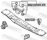 Febest MM-K94WR-KIT Transmission Mount