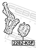 Febest 2282-K5F Front Wheel Hub