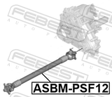 Febest ASBM-PSF12 Propeller Shaft