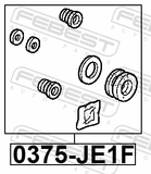 Febest 0375-JE1F Front Brake Caliper Repair Kit (Set For One Side)