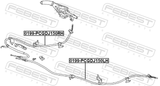 Febest 0199-PCGDJ150LH Parking Brake Cable, Left