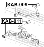 Febest KAB-011 Bushing, Front Lower Control Arm