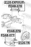 Febest FDAB-077 Front Bushing, Front Lower Control Arm