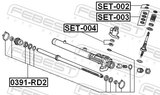 Febest SET-002 Seal Set Power Steering Valve