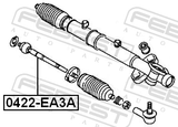Febest 0422-EA3A Steering Tie Rod