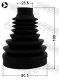 Febest 1715-Q5LHT Boot Inner CV Joint Kit 80.5X109X26.5