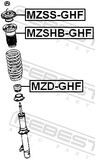 Febest MZSS-GHF Front Shock Absorber Mounting