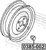 Febest 0385-002 Wheel Nut M14X1.5 L35
