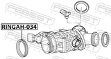 Febest RINGAH-034 Throttle Body O-Ring
