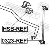 Febest HSB-REF Front Stabilizer Bar Bush D20