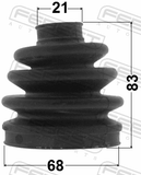 Febest 2117-CBK Boot Outer CV Joint Kit 68X83X21