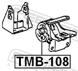 Febest TMB-108 Left Engine Mount Bushing At