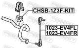 Febest 1023-EV4FL Front Left Stabilizer Link / Sway Bar Link