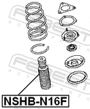 Febest NSHB-N16F Front Shock Absorber Boot