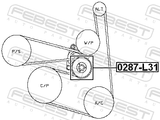 Febest 0287-L31 Pulley Tensioner Kit