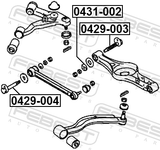Febest 0429-003 Camber Adjusting Eccentric Bolt