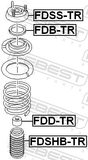 Febest FDSS-TR Front Shock Absorber Mounting