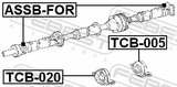 Febest TCB-020 Drive Shaft Bearing (Repair Kit)
