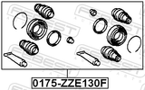 Febest 0175-ZZE130F Front Brake Caliper Repair Kit (Set For Two Sides)