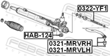 Febest 0321-MRVLH Steering Tie Rod End Left