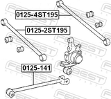 Febest 0125-4ST195 Rear Transverse Link