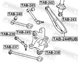 Febest TAB-244RUB Rear Knuckle Bushing