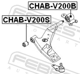 Febest CHAB-V200S Front Bushing, Front Control Arm