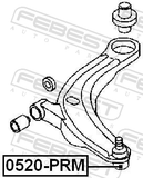 Febest 0520-PRM Ball Joint Front Lower Arm