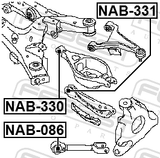 Febest NAB-330 Rear Arm Bushing