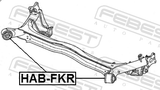 Febest HAB-FKR Rear Crossmember Bushing