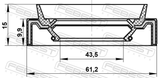 Febest 95JAS-45611015L Drive Shaft Oil Seal 43.5X61.2X10X15