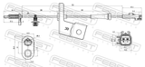 Febest 21606-012 ABS Sensor Front Right