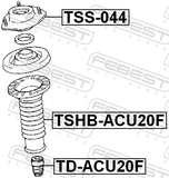 Febest TSS-044 Front Shock Absorber Mounting