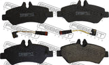 Febest 1601-906R Pad Kit, Disc Brake, Rear (With Wear Sensor)