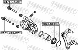 Febest 2075-SEBR Rear Brake Caliper Repair Kit (Set For One Side)