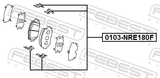Febest 0103-NRE180F Disc Brake Clip Set