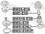 Febest BMSS-E39 Front Shock Absorber Mounting